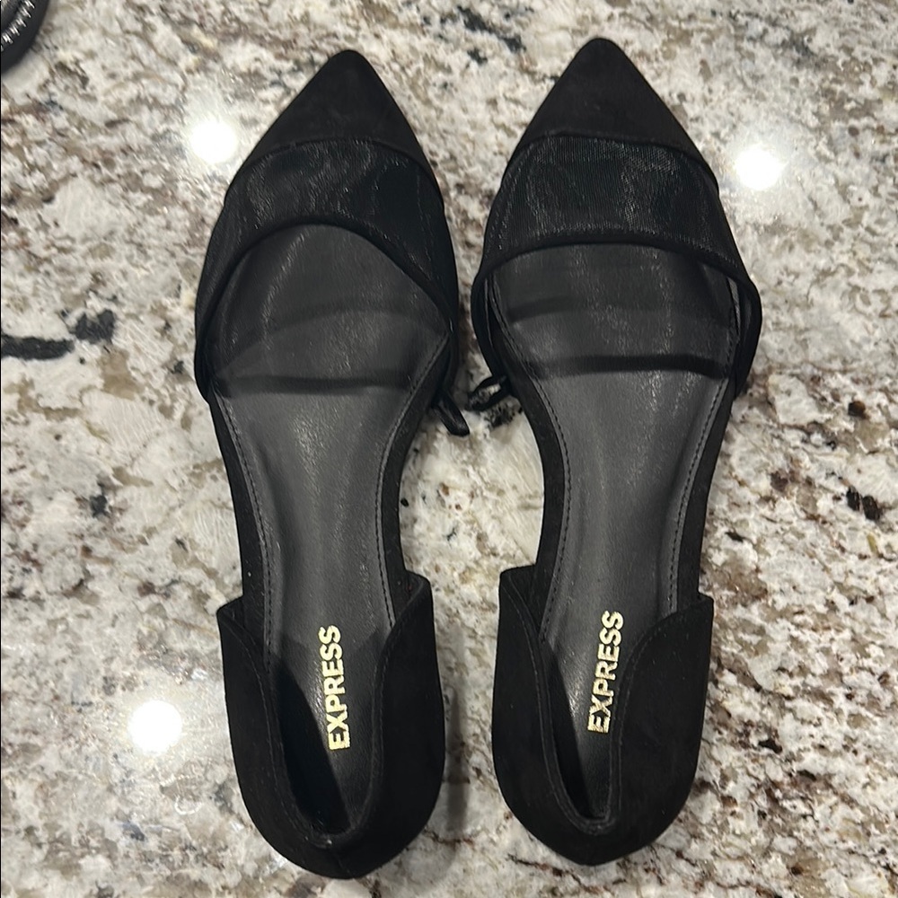 Express Black Minimalist Flats
